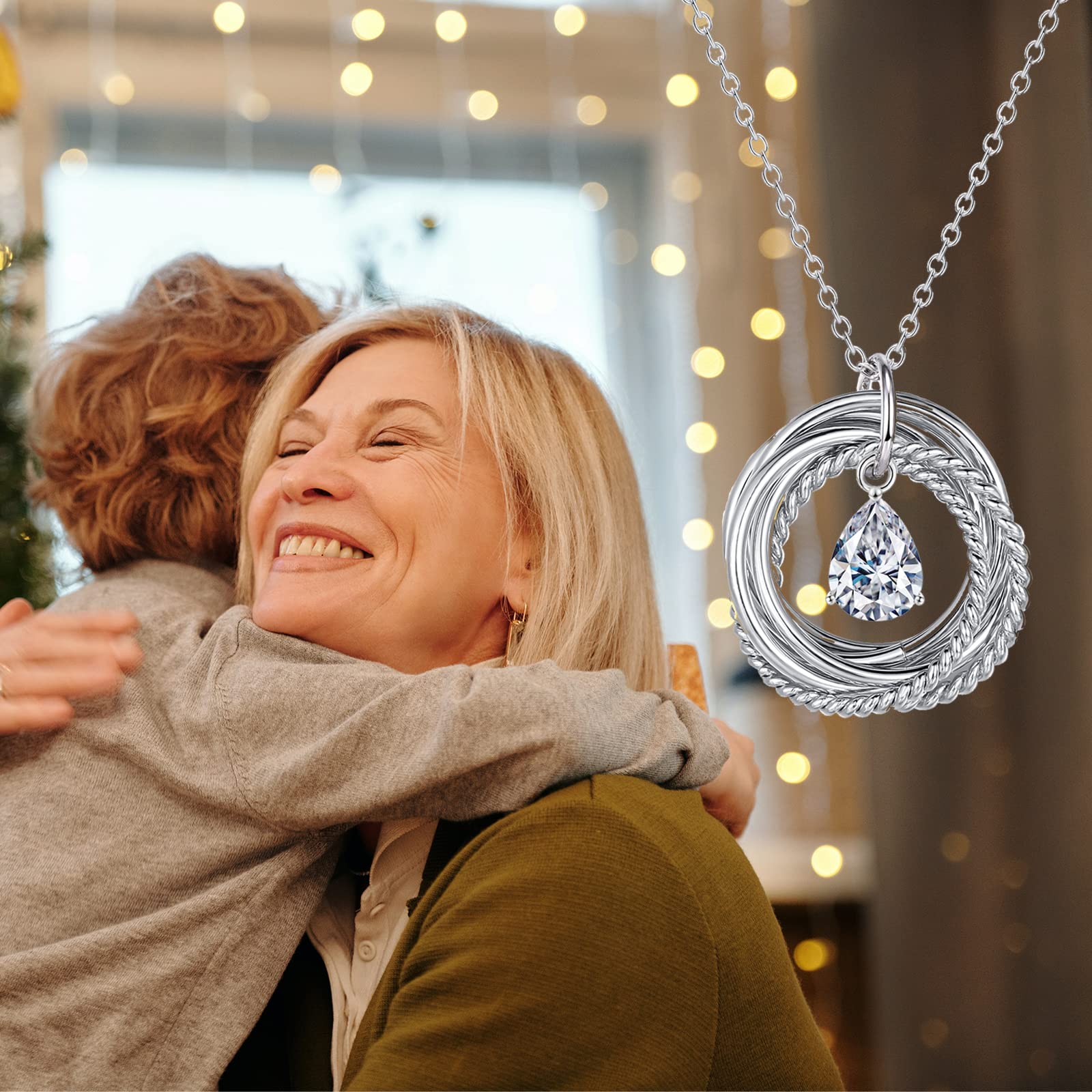 VOSAP Sterling Silver Chain Necklace - Elegant 30th 40th 50th 60th 70th Birthday Gift for Women, Best Friend, Daughter, Mom, Sister | Perfect for Anniversaries, Graduation, Mother's Day & Special Occasions