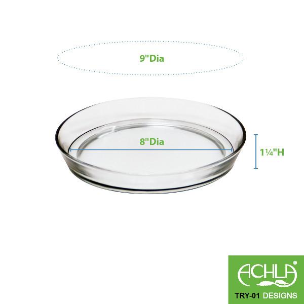 Elegant Round Glass Tray - 12