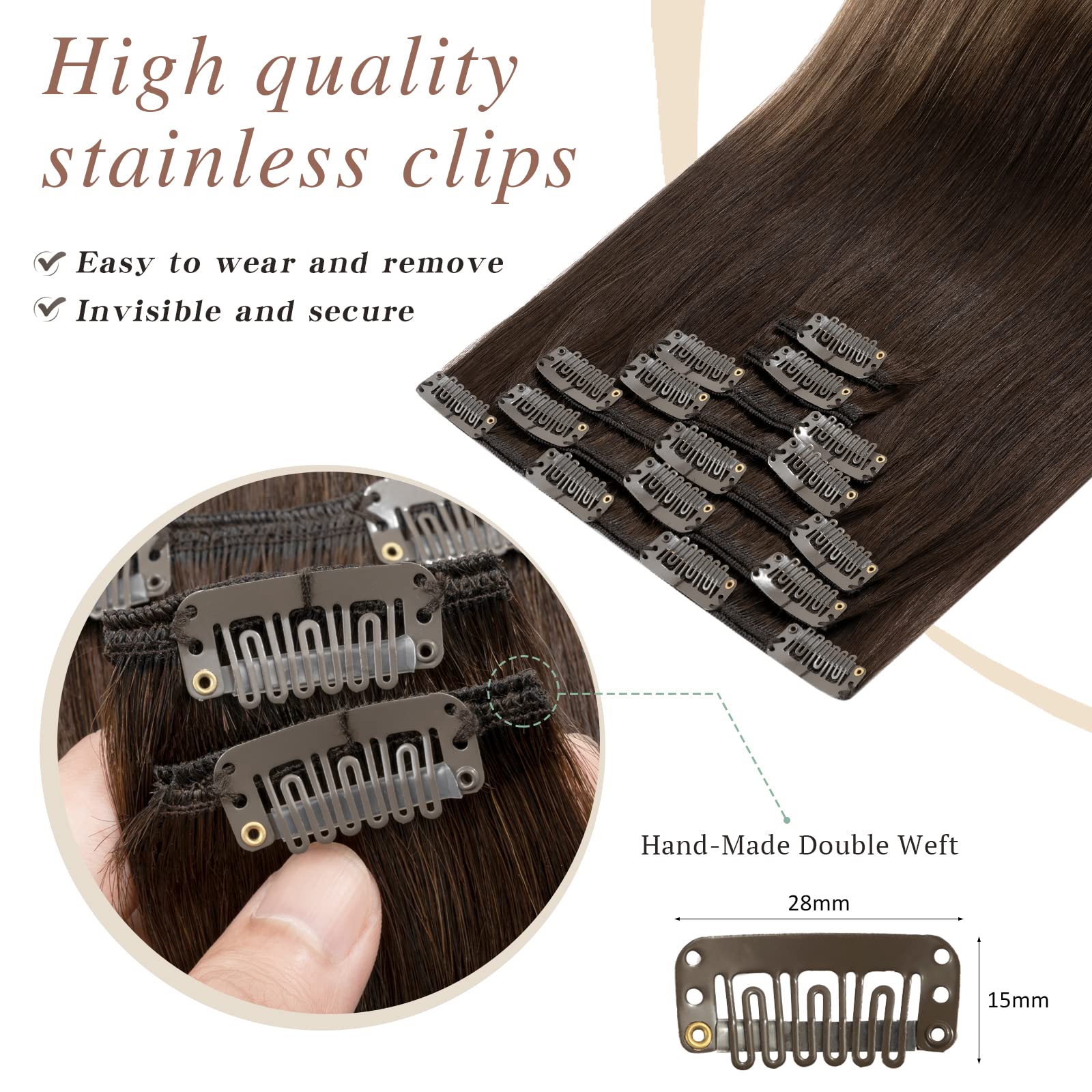SEGO Clip In Hair Extensions 14/16/18/20/22
