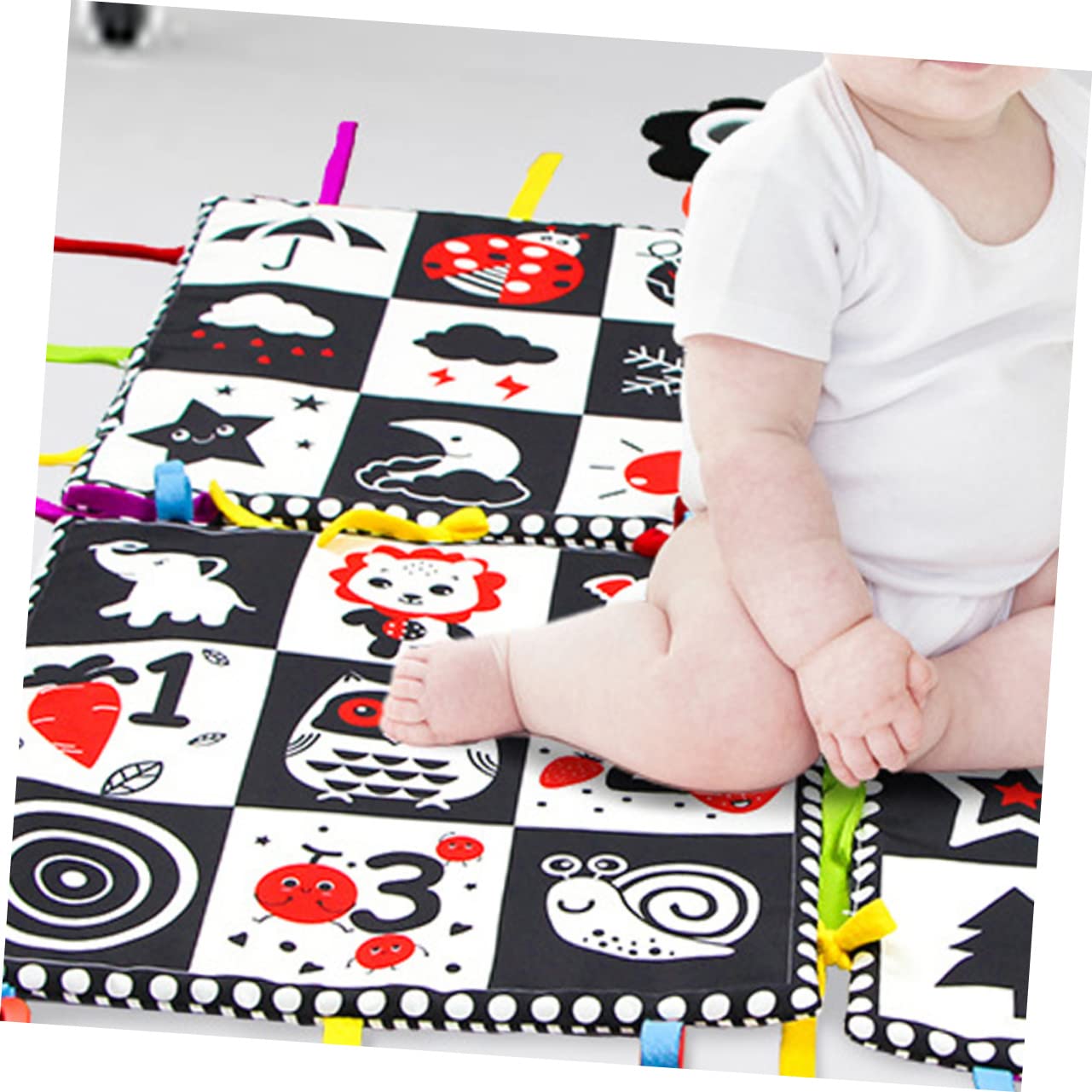 FAVOMOTO 5-Piece Baby Play Mat Set - Soft & Sturdy Non-Slip Tummy Time and Crawling Mat for Infants & Toddlers - Perfect for Nursery, Daycare, and Playroom Floor Protection