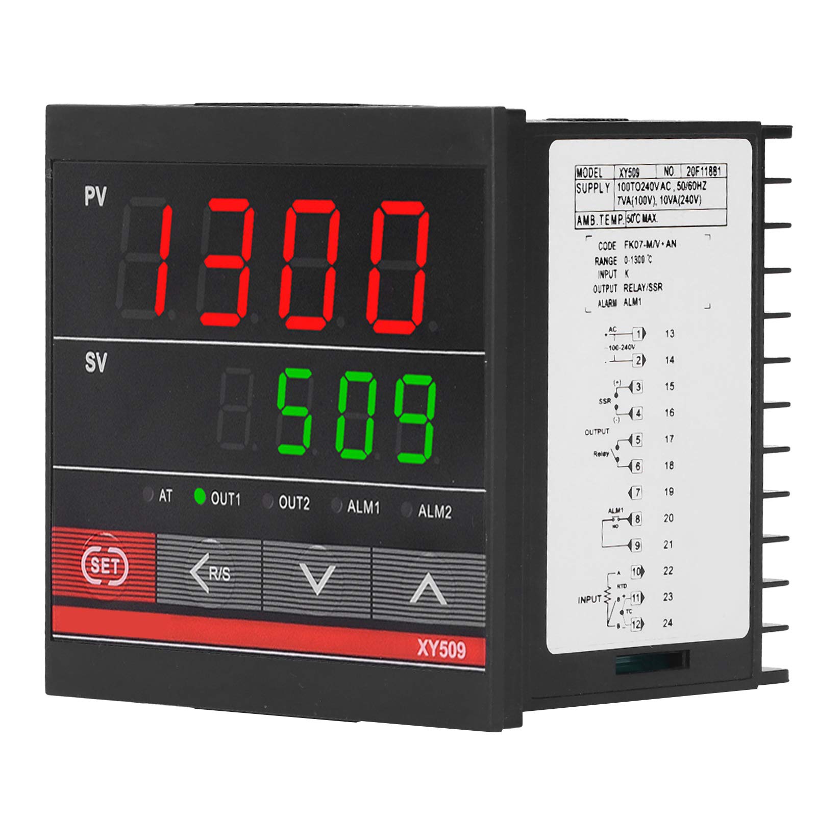 PID Temperature Controller - Digital Multifunctional Universal Input with Mounting Frame | Precise Industrial Automation & Process Control for HVAC, Food Processing & Laboratory Equipment