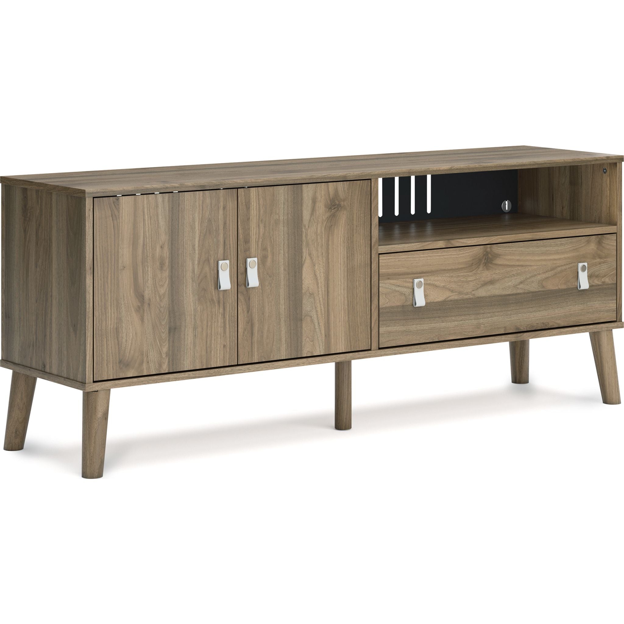 Aprilyn TV Stand in Honey Finish - Modern Entertainment Center for Living Room, Bedroom & Home Theater