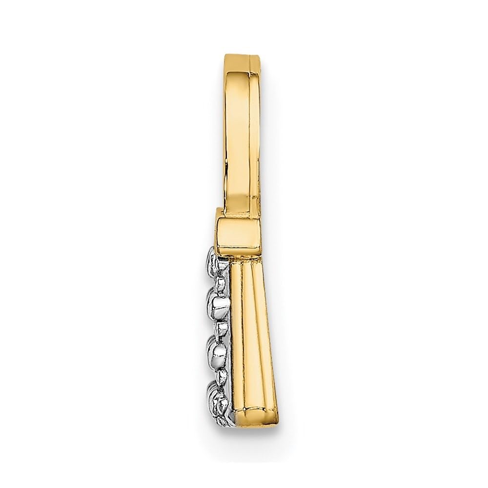 14K Yellow Gold Rhodium Plated 2-D Textured Polished Purse Charm - Elegant Handbag Accessory for Women, Perfect Gift for Birthday, Anniversary & Special Occasions