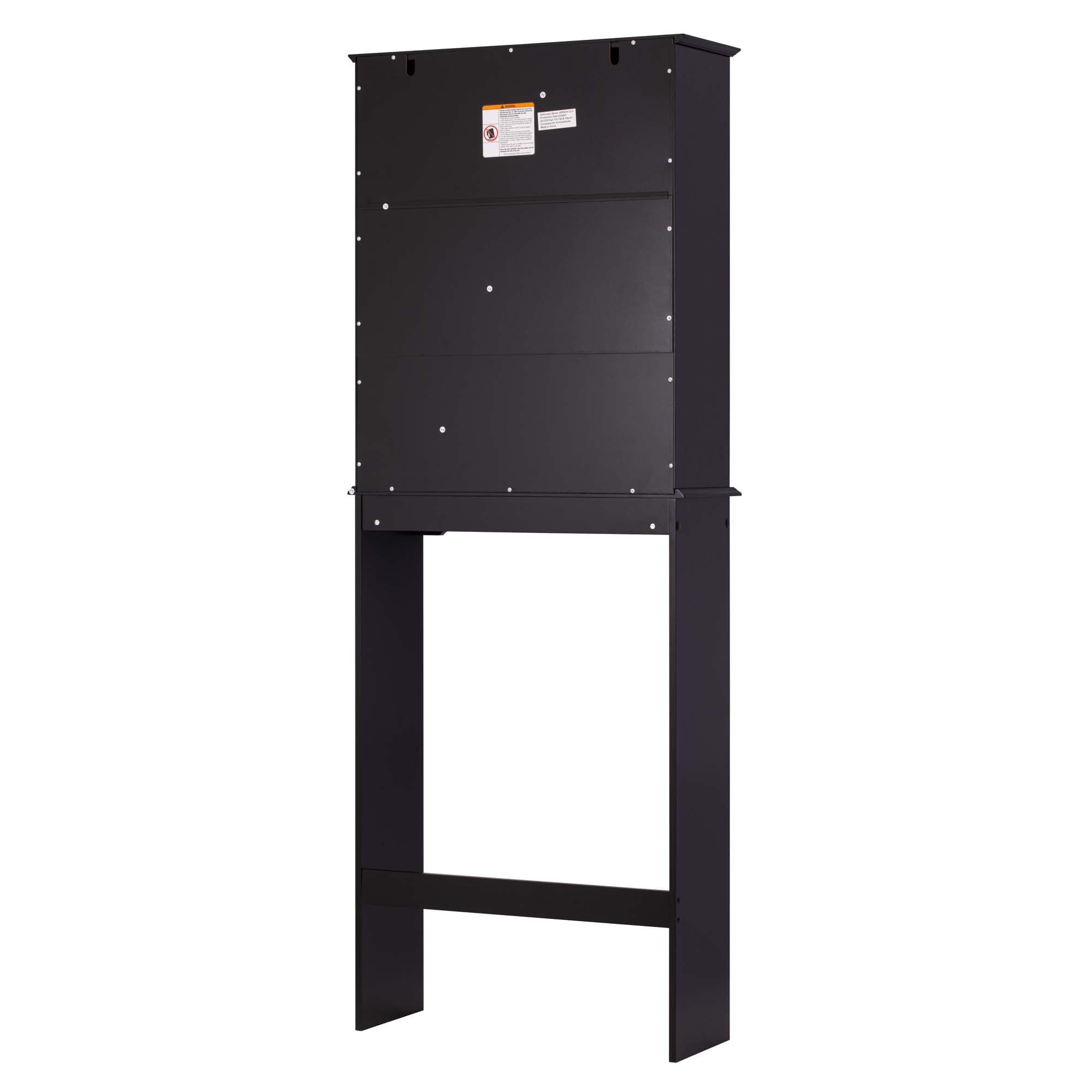 Over The Toilet Storage Cabinet with Adjustable Shelves - Bathroom Organizer with Doors in Espresso Finish | Perfect for Small Bathrooms, Apartments & Powder Rooms