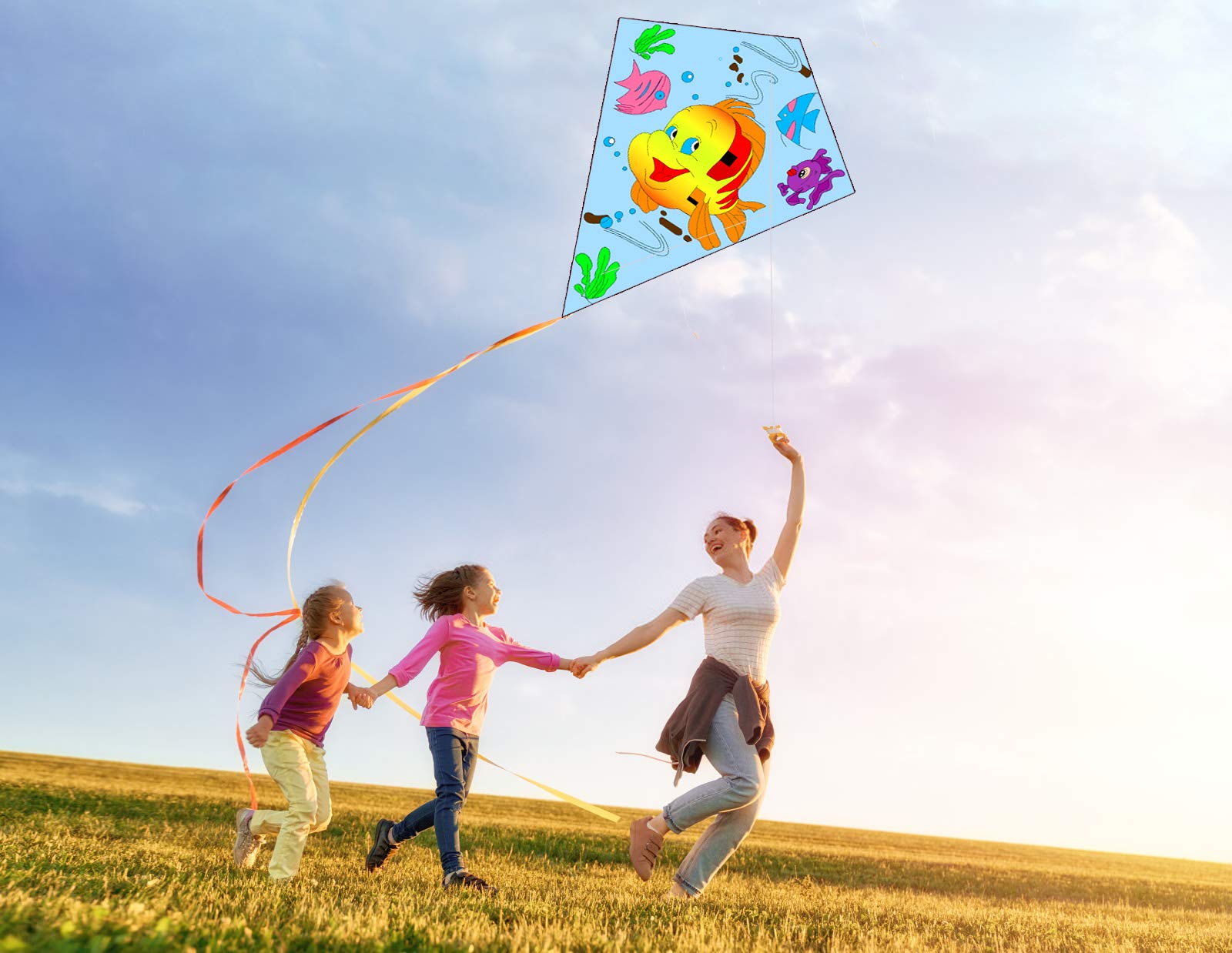 DIY Blank Painting Kite for Kids & Adults - White Diamond Kite Making Kit with Handles & Strings - Bulk Coloring Kites for Outdoor Activities, Birthday Parties & Family Fun