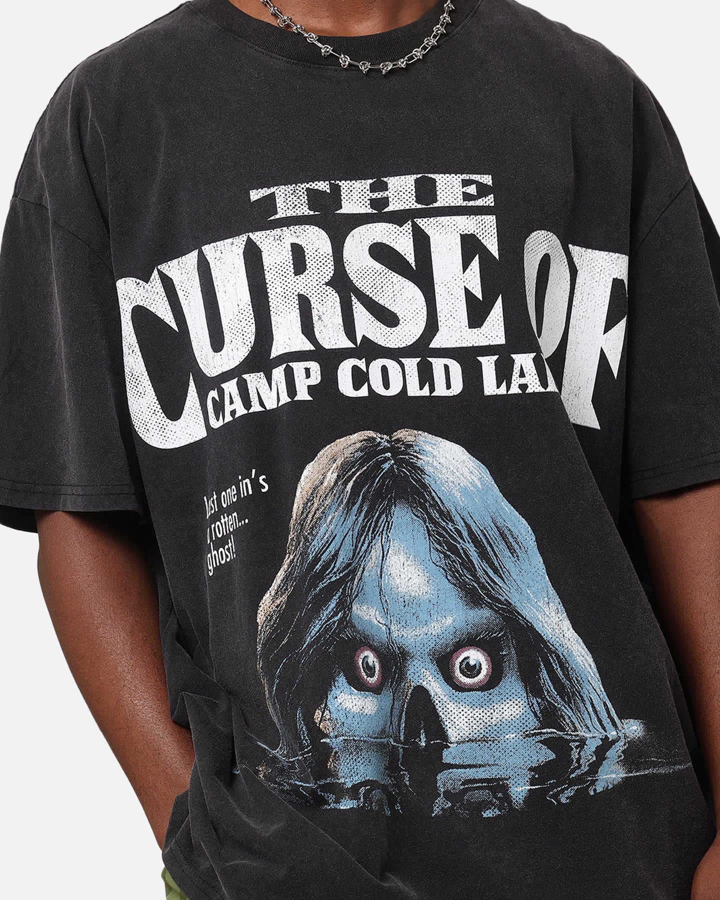 Vintage Goosebumps Cold Lake Heavy Cotton T-Shirt - Black Retro Graphic Tee for Men & Women | Casual Streetwear, Halloween Costume, 90s Nostalgia Fashion