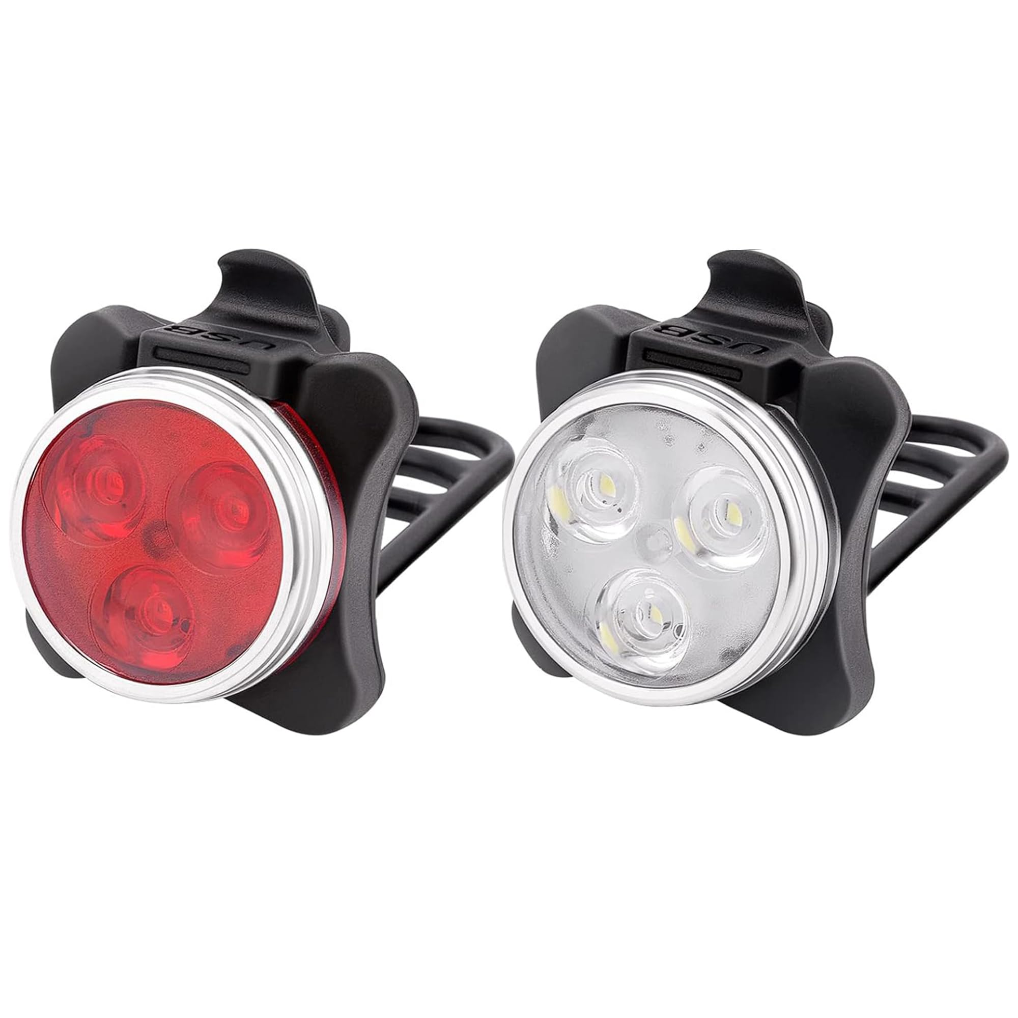 Arespark Rechargeable LED Bike Lights Set - Super Bright Front and Rear Bicycle Headlight & Taillight Combo (4 Lighting Modes) - Perfect for Night Cycling, Commuting, and Mountain Biking Safety Accessories