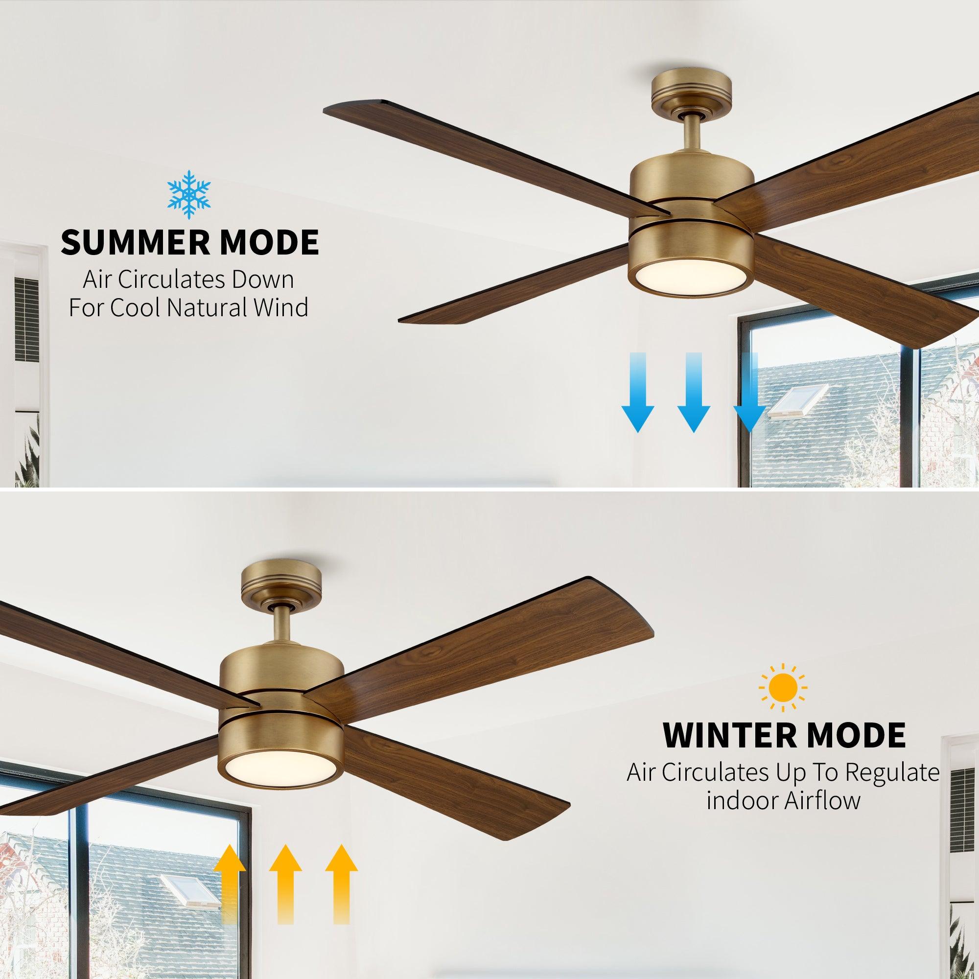 52 Inch Bucholz Industrial Ceiling Fan with Dimmable LED Light - Perfect for Warehouses, Garages, and Large Commercial Spaces