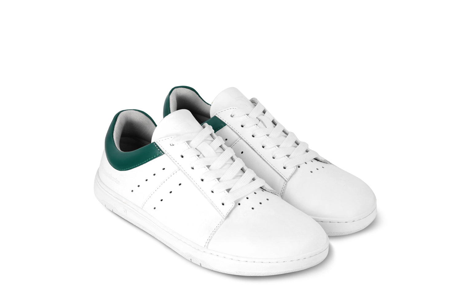 Barebarics Enigma Barefoot Sneakers for Men & Women - White & Dark Green Minimalist Shoes for Running, Walking & Gym Workouts
