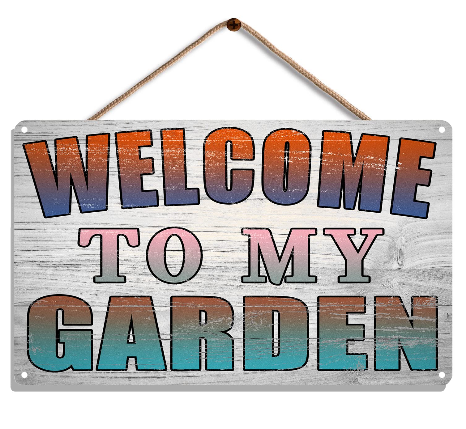 Welcome to My Garden Wood Sign - Rustic Wall Decor for Entryway, Living Room, Porch & Door - Handmade Wooden Art for Home Decor & Crafts - 12x16 Inch - Perfect for Farmhouse, Cottage & Vintage Style Interiors