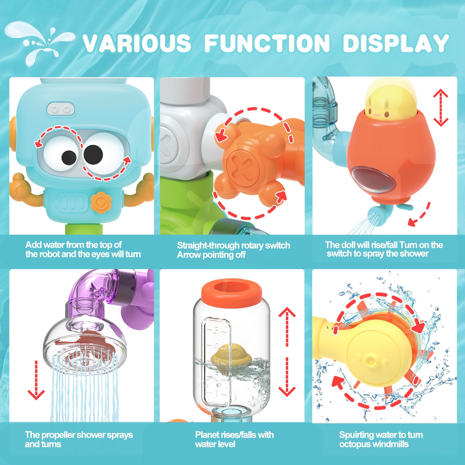 STEM Educational Bath Toys for Kids Ages 3-8 | 21-Piece DIY Water Pipe Building Kit | Mold-Free Bathtub Wall Toys | Engineering Learning Gift for Toddlers | Perfect for Bath Time Play & Early STEM Development