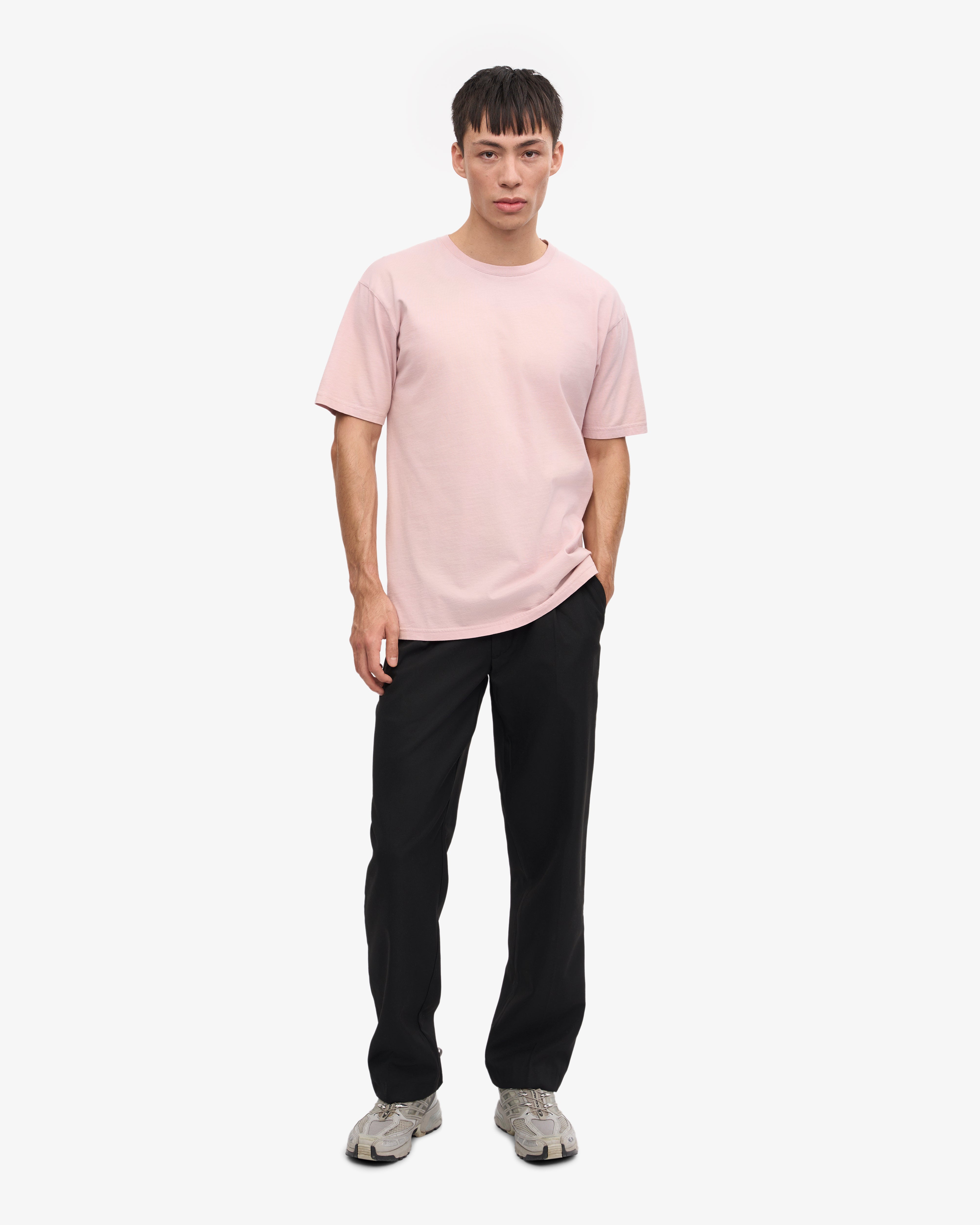 Classic Organic Cotton T-Shirt for Women - Soft Faded Pink Tee - Casual Wear, Lounge, Everyday Outfits