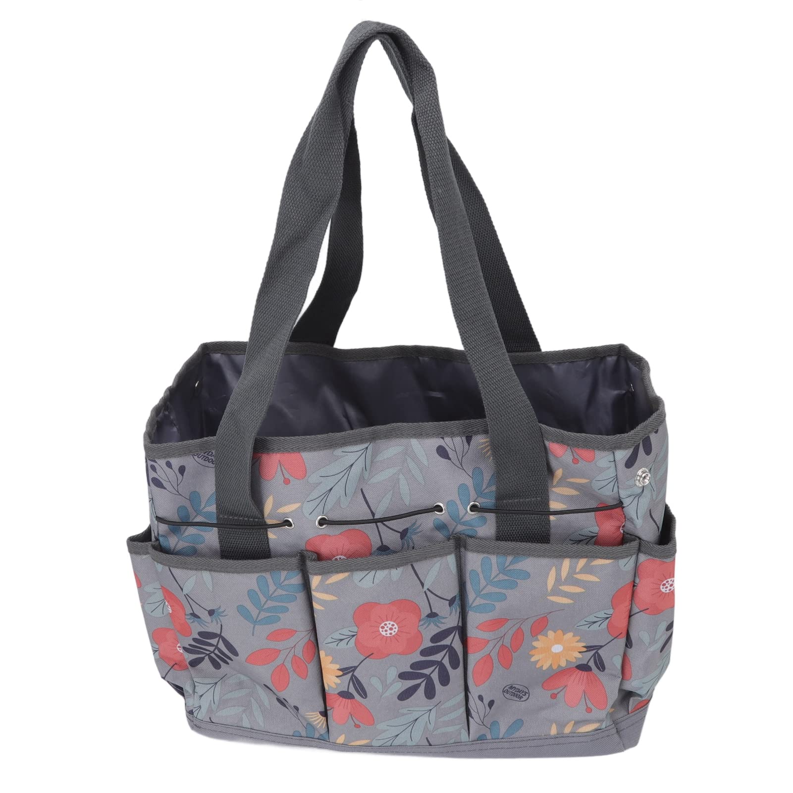 Durable Waterproof Garden Tote Bag with Multiple Pockets - Portable Anti-Scratch Tool Storage Organizer for Home & Outdoor Gardening (Grey) - Perfect for Carrying Gardening Tools, Plants, and Supplies