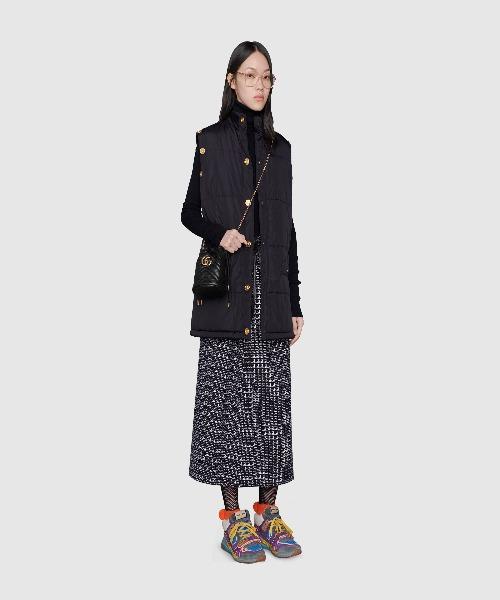 Gucci GG Marmont Mini Bucket Bag for Women - Black Leather Crossbody Purse with Gold Chain Strap | Perfect for Date Night, Shopping & Travel Accessories