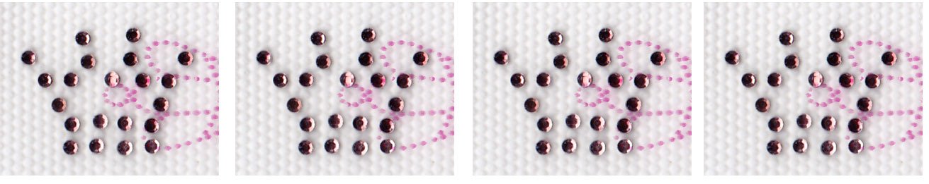 4 Mini Crowns Iron On Hot Fix Transfer Rhinestones - Amethyst Color for DIY Crafts, Clothing & Accessories Decoration | Perfect for T-Shirts, Hats, Bags & Costume Design