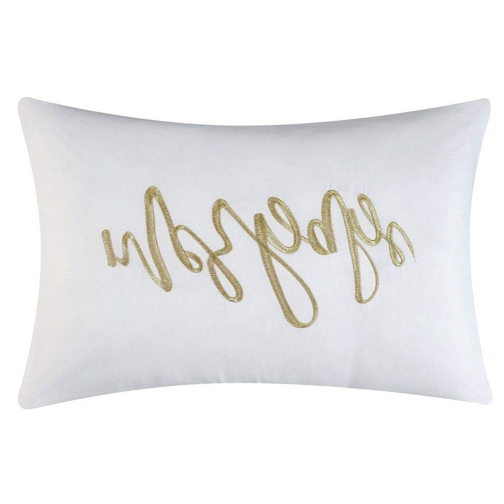 7-Piece Glam Style Bright White Comforter Set - All Season Luxury Bedding with Ruffled Fringe & Stripes - King Size Silky Soft Comforter with Elegant Bedskirt - Perfect for Master Bedroom, Guest Room & Luxury Hotel Decor