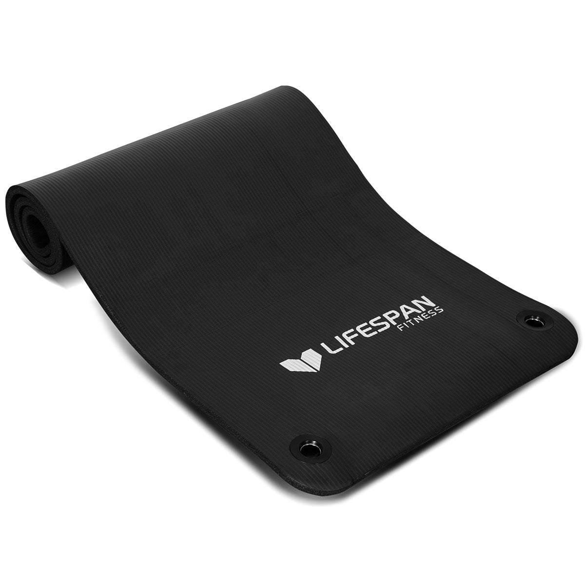 Lifespan Fitness 15mm Thick Exercise Mat - Premium Black Yoga Mat for Home Workouts, Pilates & Gym Floor Protection