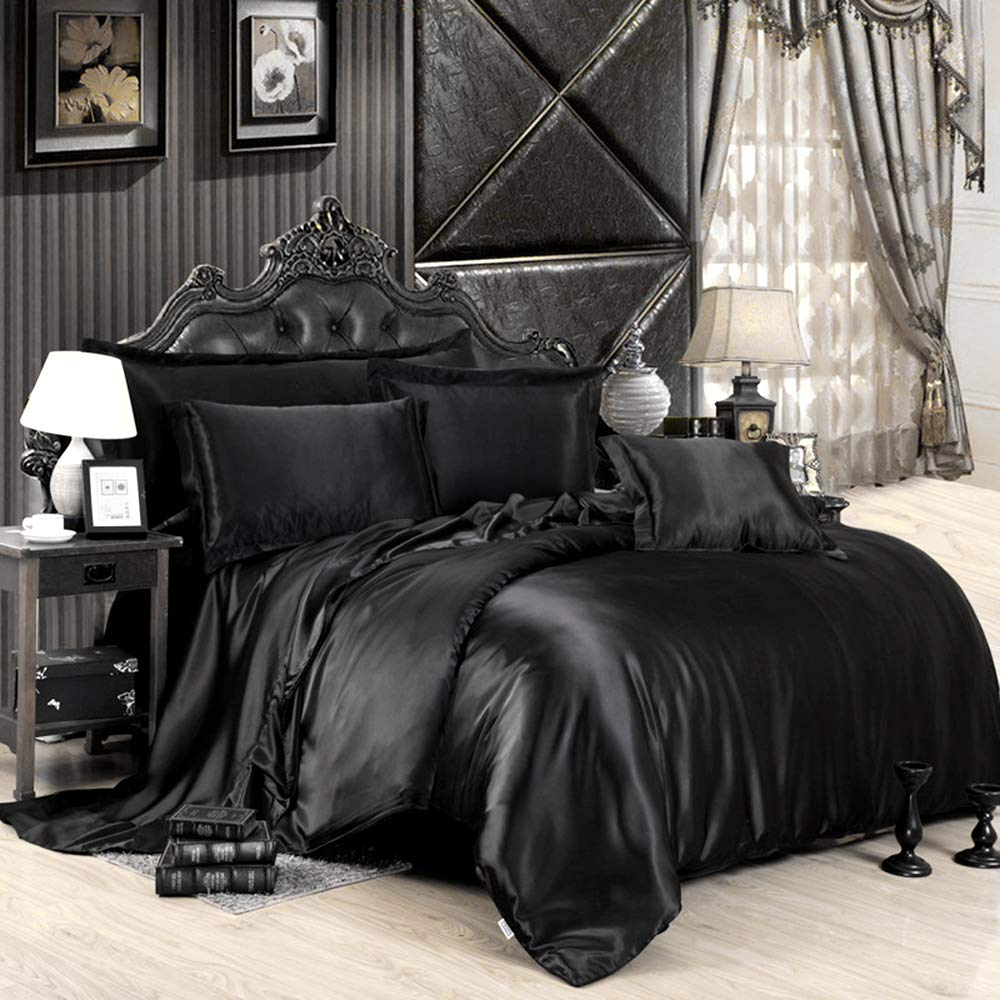 Luxury 9-Piece Silk Satin Bed Sheet Set - 18