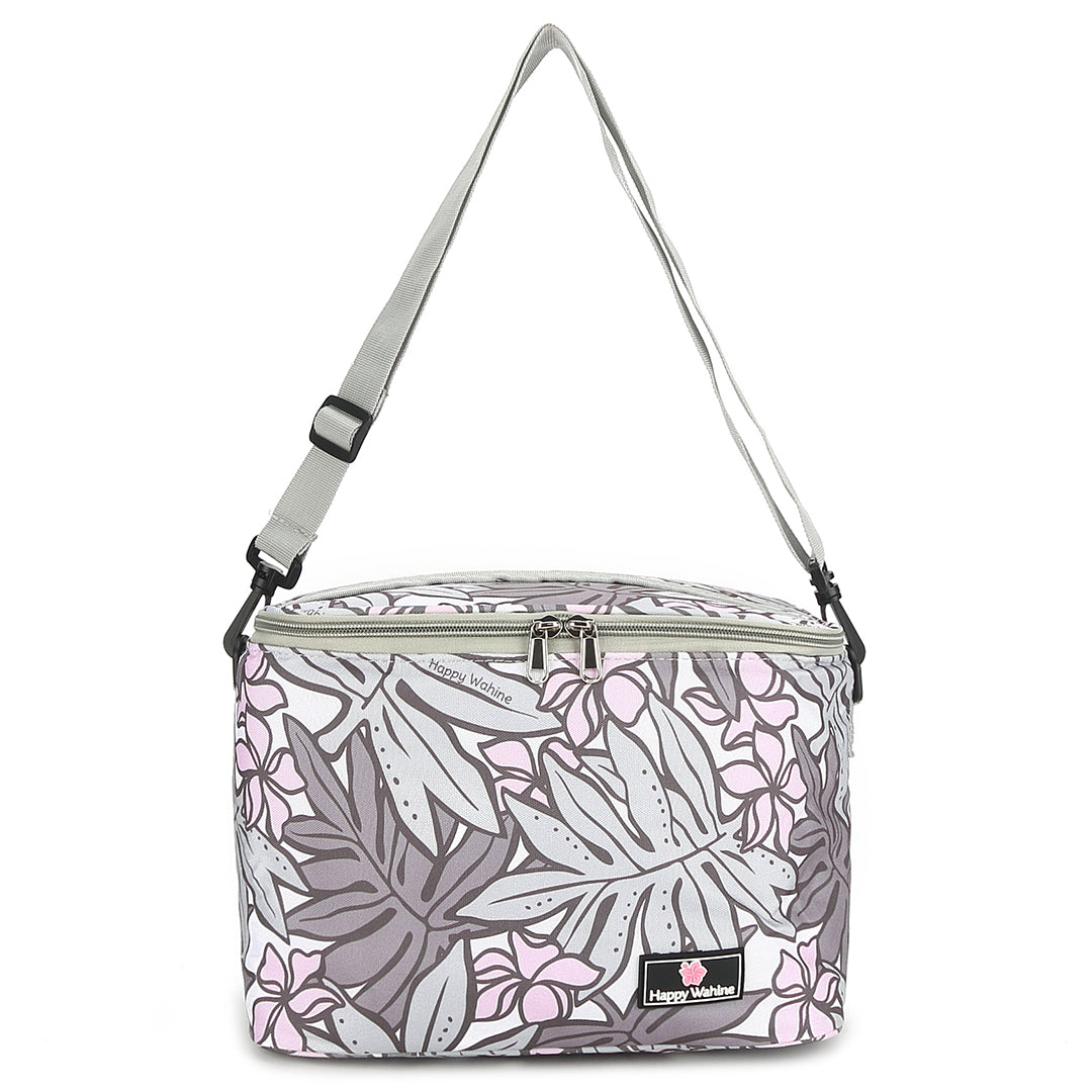 Premium Insulated Cooler Tote Bag - Medium Size, Stylish Laua'e Grey - Perfect for Beach Picnics, Camping & Outdoor Adventures