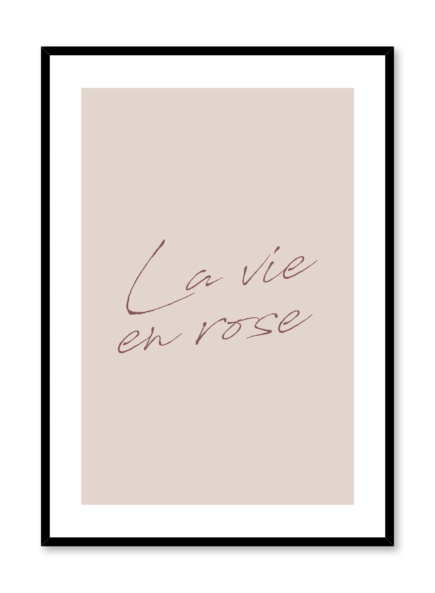 La Vie in Pink Poster - Aesthetic Wall Art for Bedroom, Living Room & Office Decor - Perfect for Home, Dorm & Gift Ideas