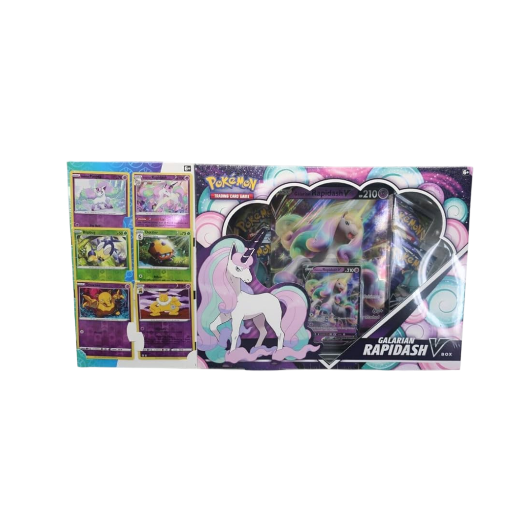 Orbeetle & Rapidash V Box Set with 6 Exclusive Pokemon Promo Cards - Perfect for Collectors, Battles & Gifts