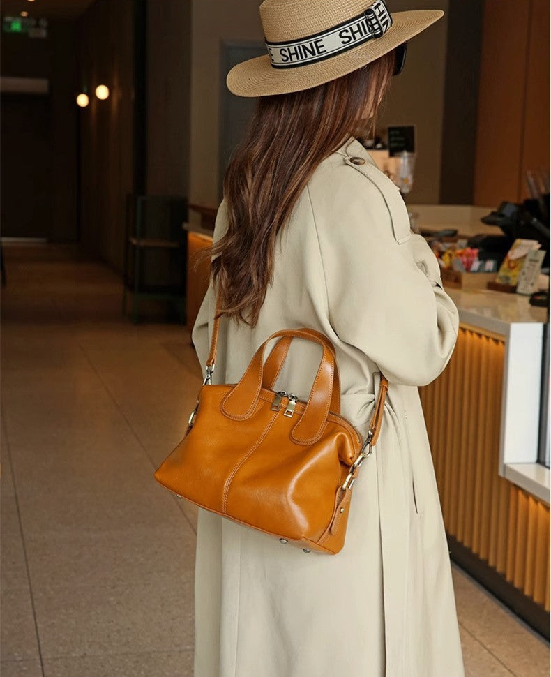 Stylish Genuine Leather Tote Bag for Women - Professional Work Bag with Multiple Pockets - Perfect for Office, Business Meetings & Daily Commute