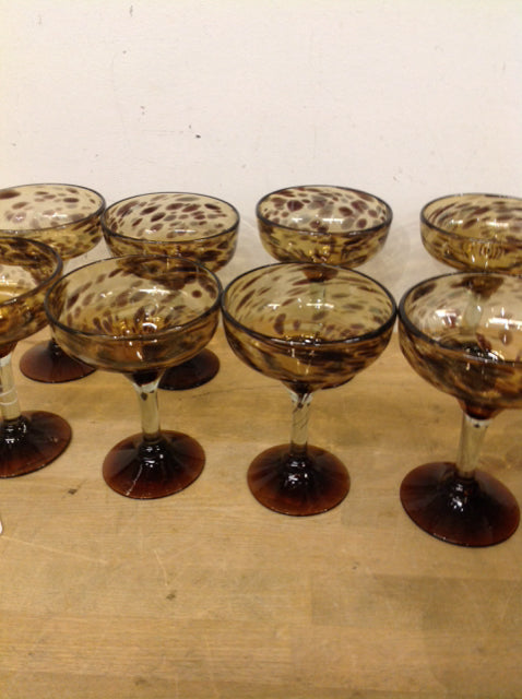 Set of 8 Authentic Mexican Margarita Glasses - Handcrafted Cantarito Cups for Tequila, Cocktails & Party Drinks | Perfect for Cinco de Mayo, Fiesta & Summer Entertaining