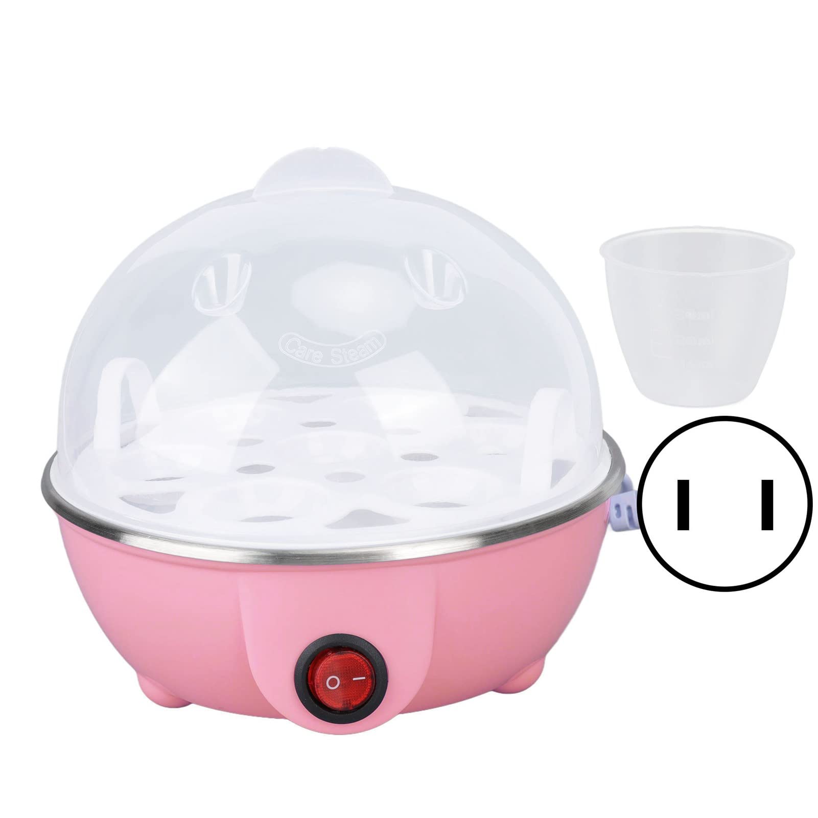 Electric Egg Cooker with Auto Shut Off - Rapid Egg Cooker for Soft/Hard Boiled Eggs, Poached Eggs & Omelets - Anti Dry Burn Protection - Perfect for Breakfast Meal Prep, Keto Diet & Healthy Cooking