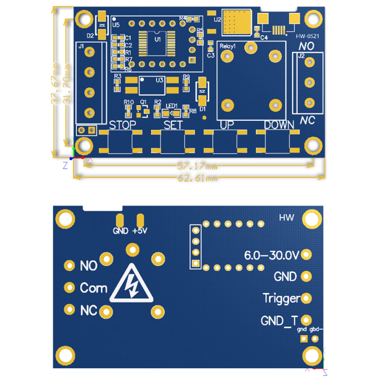 2Pcs 5V Type-C Programmable Timer Relay Module - DC 6-30V Digital LED Display Delay Switch for Home Automation, DIY Projects & Industrial Control