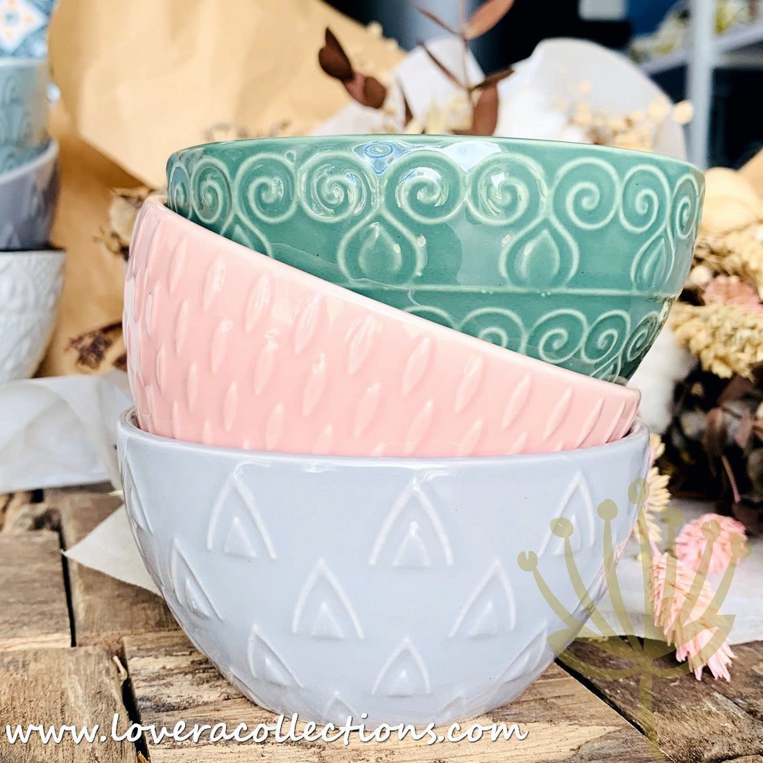Bohemian Embossed Dinnerware Set - 50% Off + Buy 1 Get 1 Free - Perfect for Boho Chic Dining, Wedding Registry & Home Decor