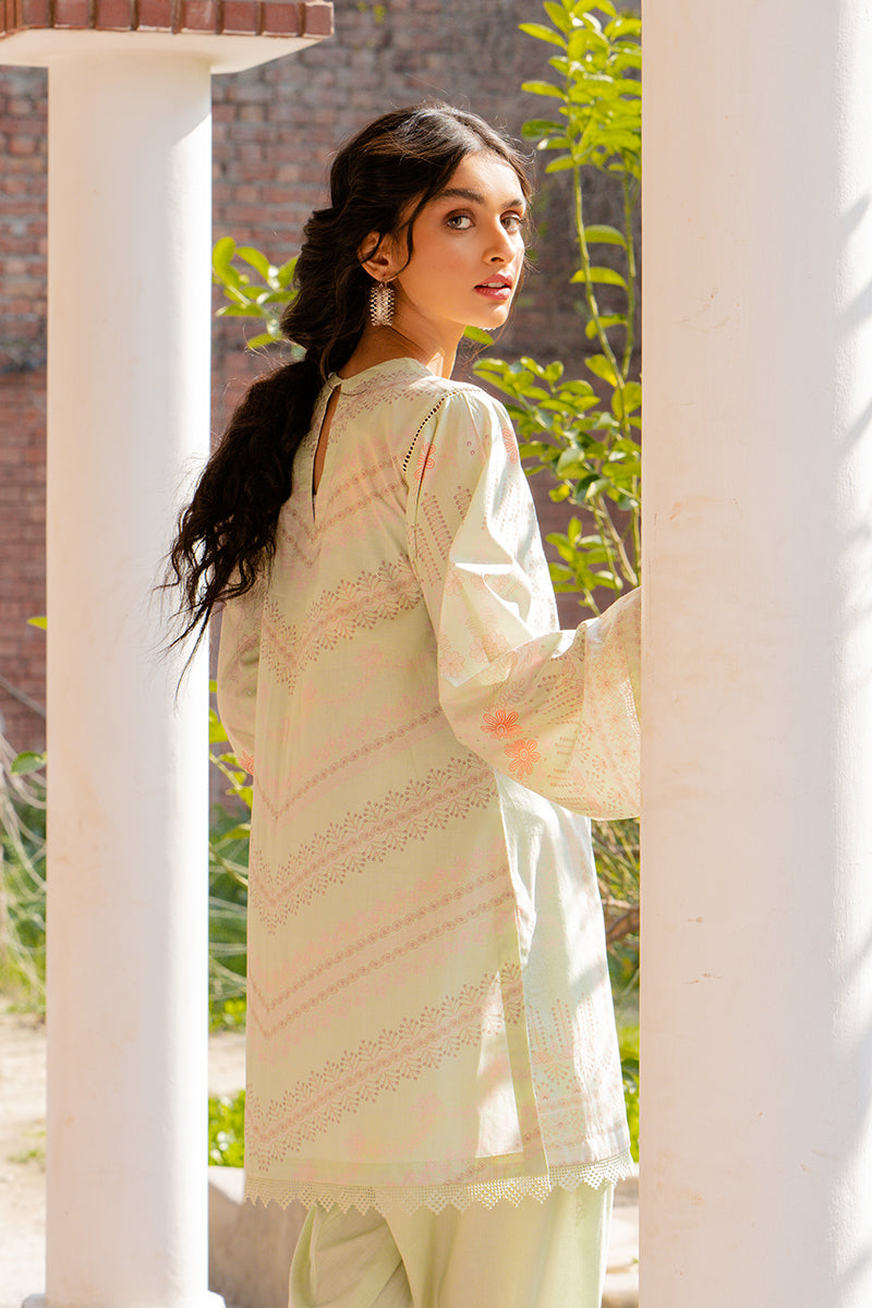 GREEN BUD Digital Printed Lawn 2-Piece Outfit Set - Elegant Floral Design for Women's Summer Wear & Special Occasions