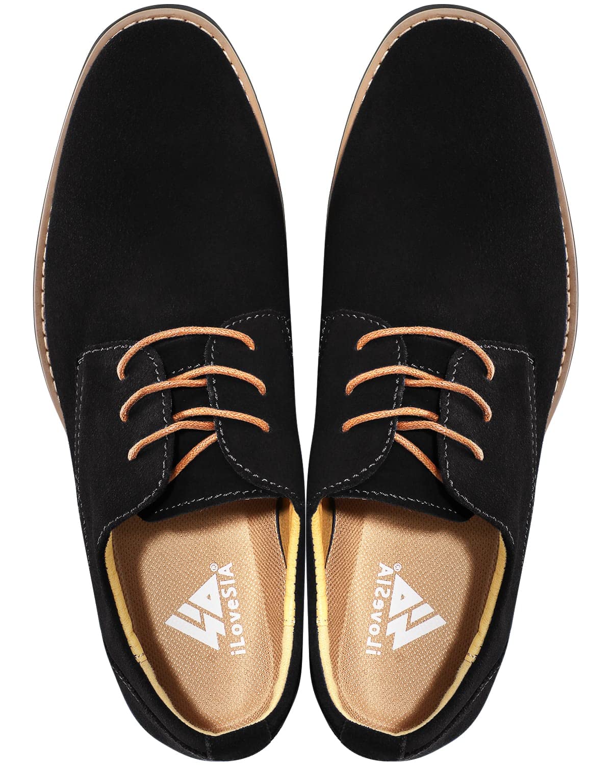 Premium Men's Oxford Dress Shoes - Comfortable Blue & Brown Suede Wedding Shoes for Groom, Business & Formal Occasions