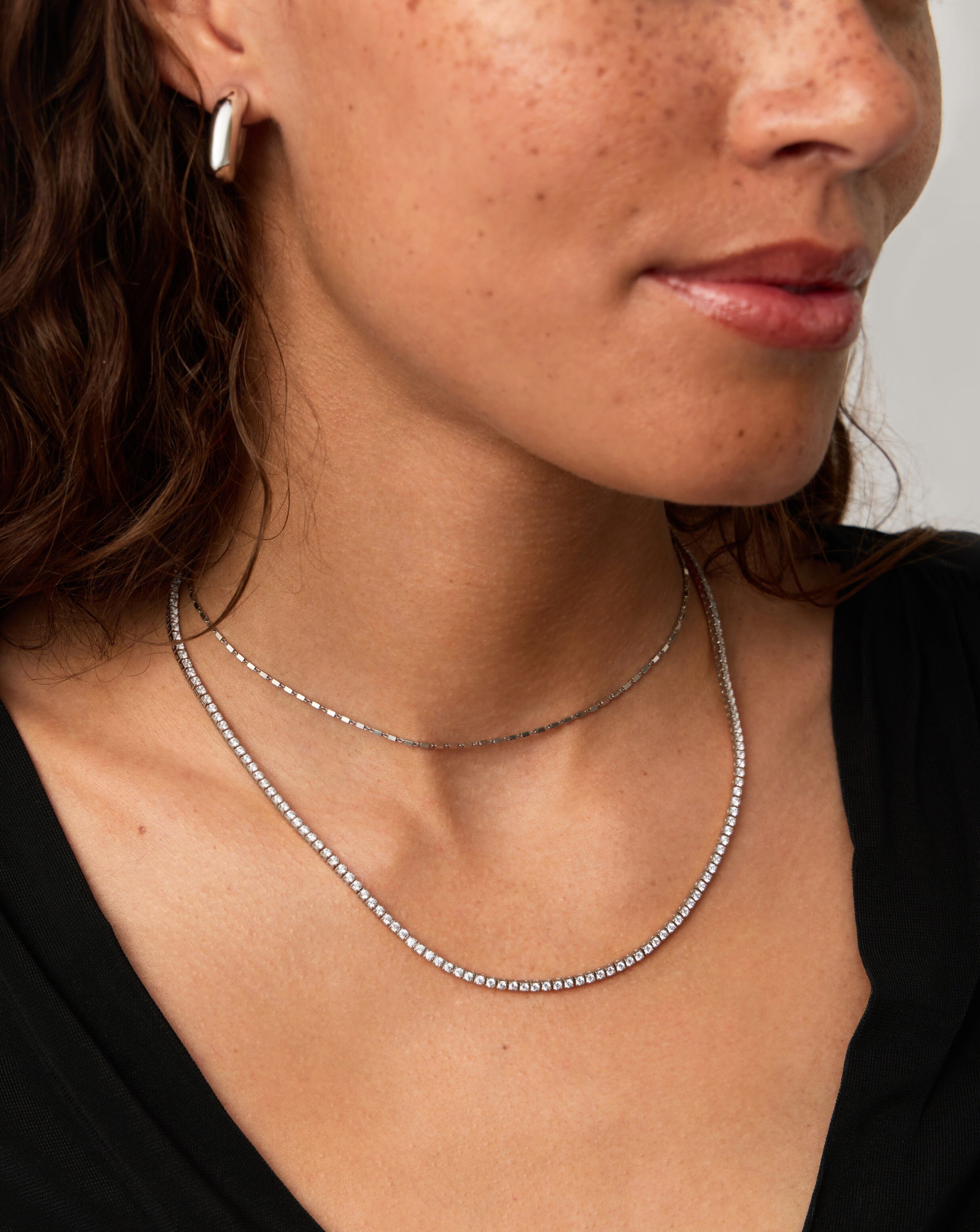 Classic Tennis Necklace | Sterling Silver Cubic Zirconia Jewelry for Women | Elegant Gift for Anniversary, Wedding & Special Occasions