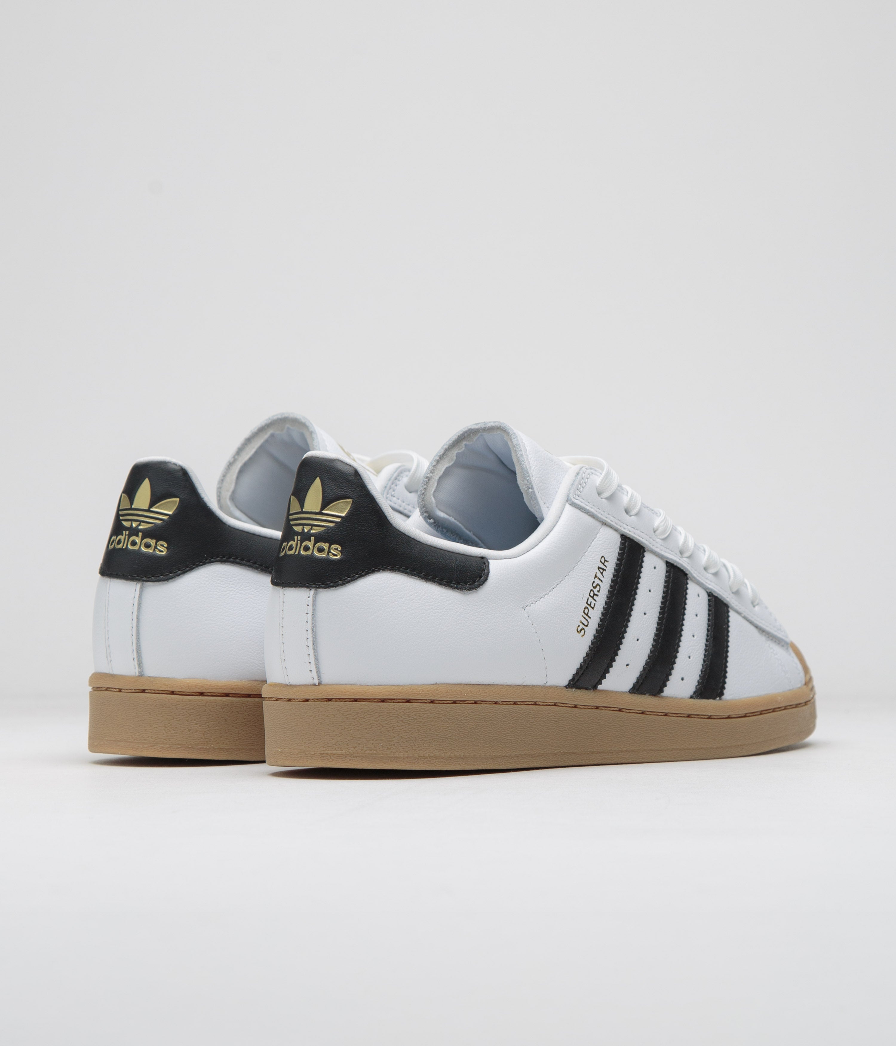Adidas Superstar ADV Sneakers for Men & Women - White, Black & Gum Sole - Classic Casual & Streetwear Shoes for Everyday Wear, Gym & Fashion Outfits