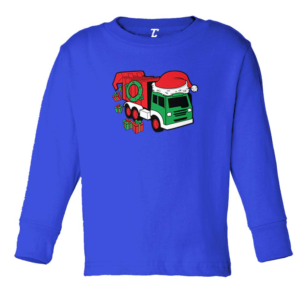 Christmas Garbage Truck Wreath Lights Baby Cotton T-Shirt - Festive Holiday Outfit for Toddlers & Infants - Perfect for Christmas Photos, Family Gatherings & Holiday Parties
