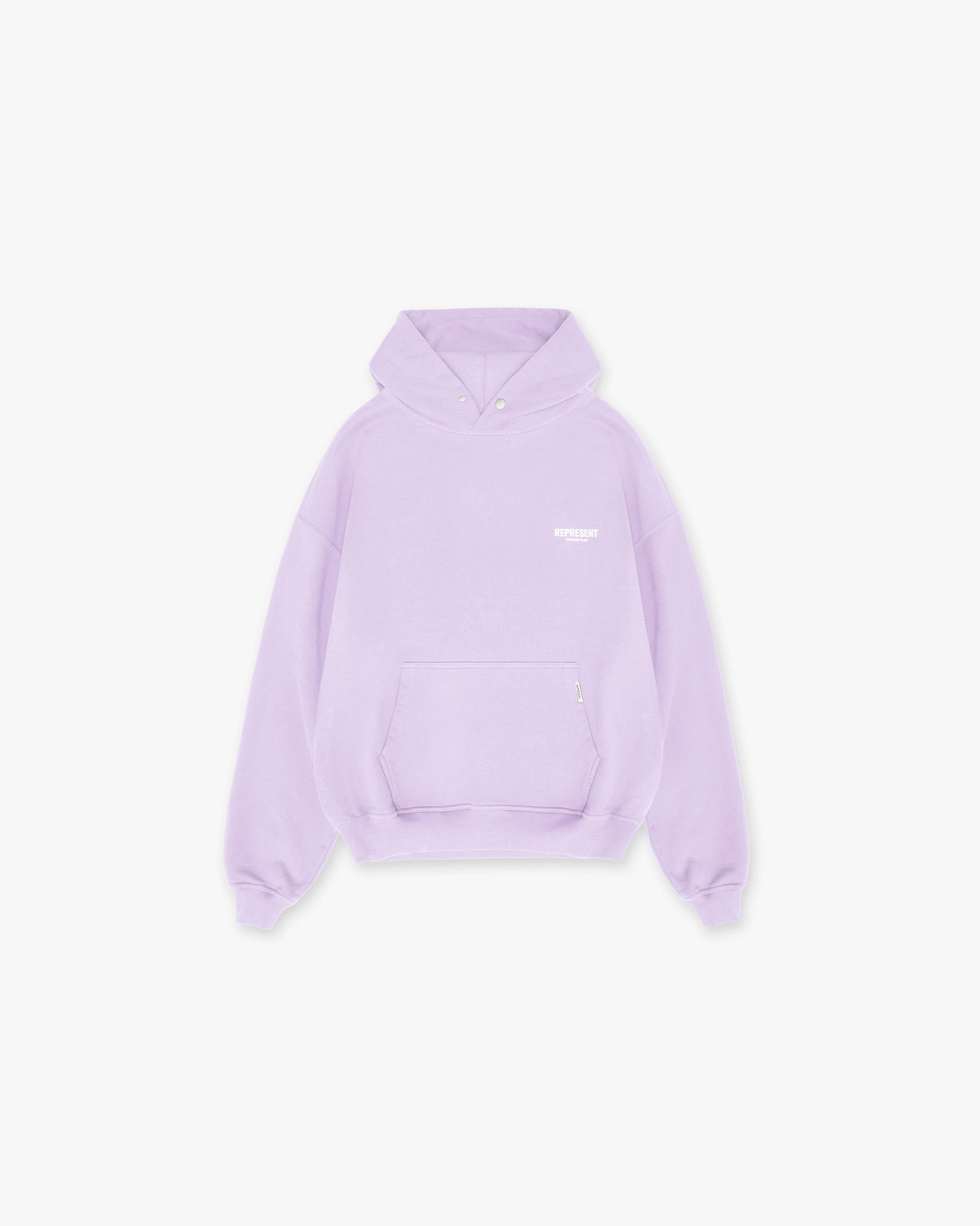 Represent Owners Club Hoodie - Pastel Lilac | Soft Cotton Pullover Sweatshirt for Men & Women | Streetwear Fashion, Casual Wear, Gym & Lounge Outfit
