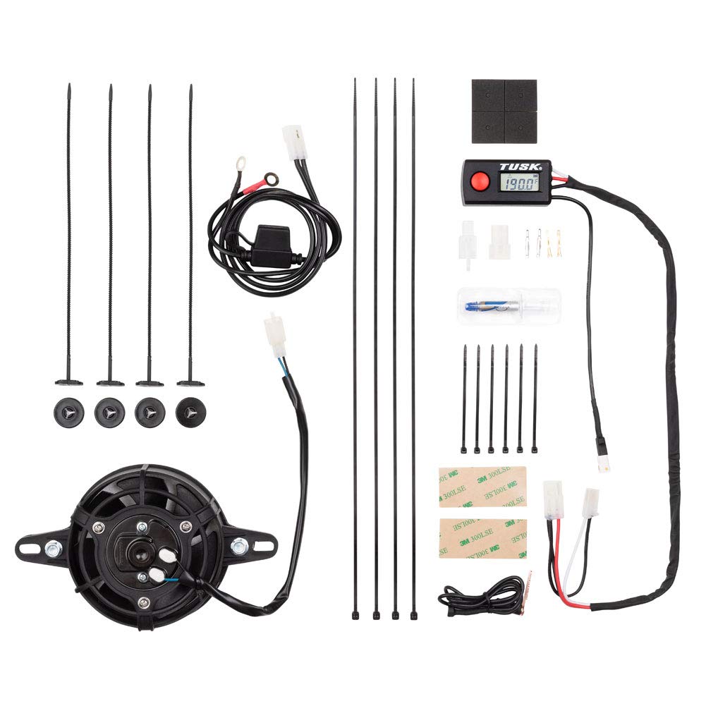 Universal Tusk Digital Radiator Fan Kit - High Performance Cooling System for Motorcycles, ATVs & UTVs - Perfect for Off-Road Adventures & Hot Weather Riding