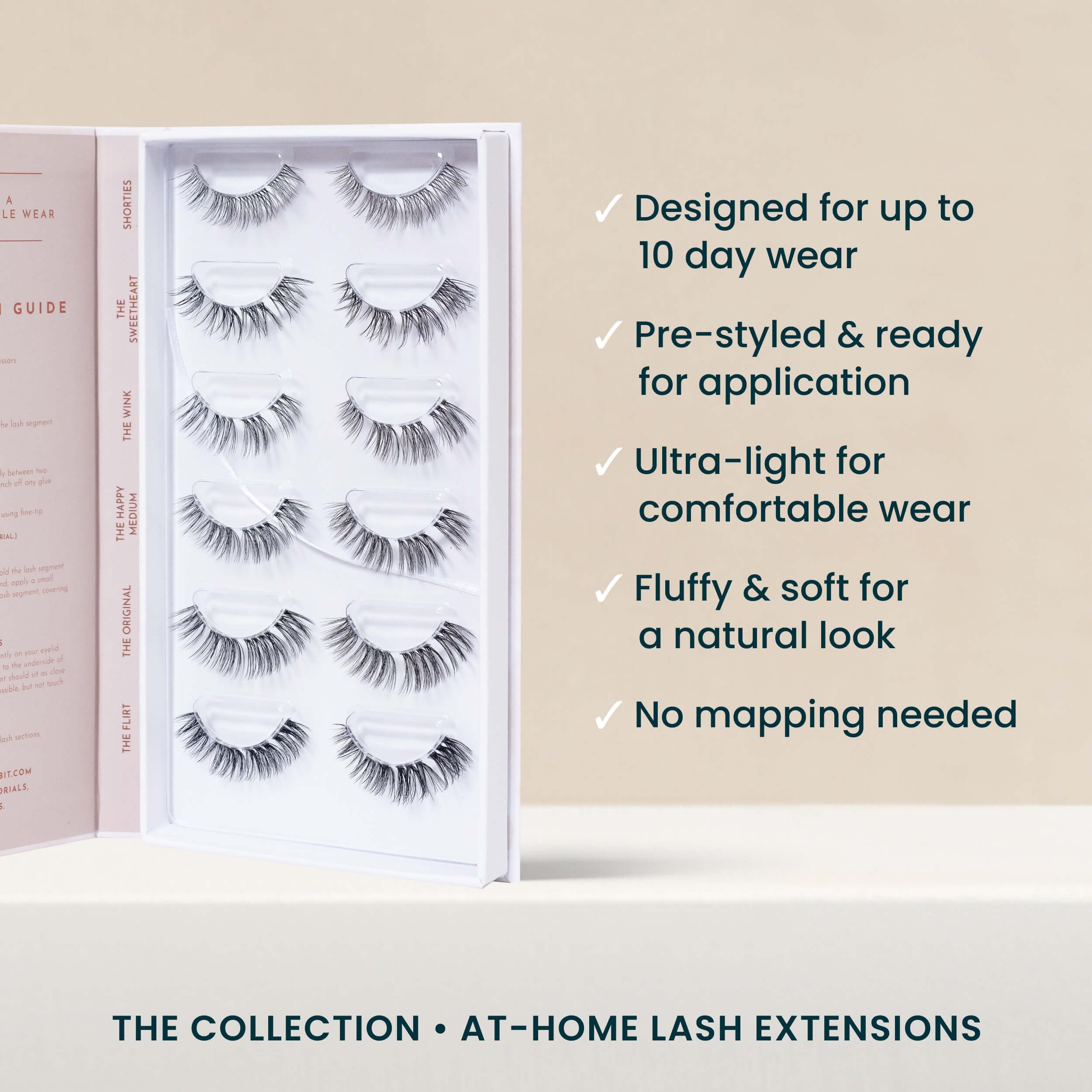Collection Box Lashes – Natural Lash Clusters for Women | Salon Quality At-Home Eyelash Extension Kit with 6 Lash Sets (No Glue Included) | Perfect for Daily Wear, Special Occasions & DIY Beauty