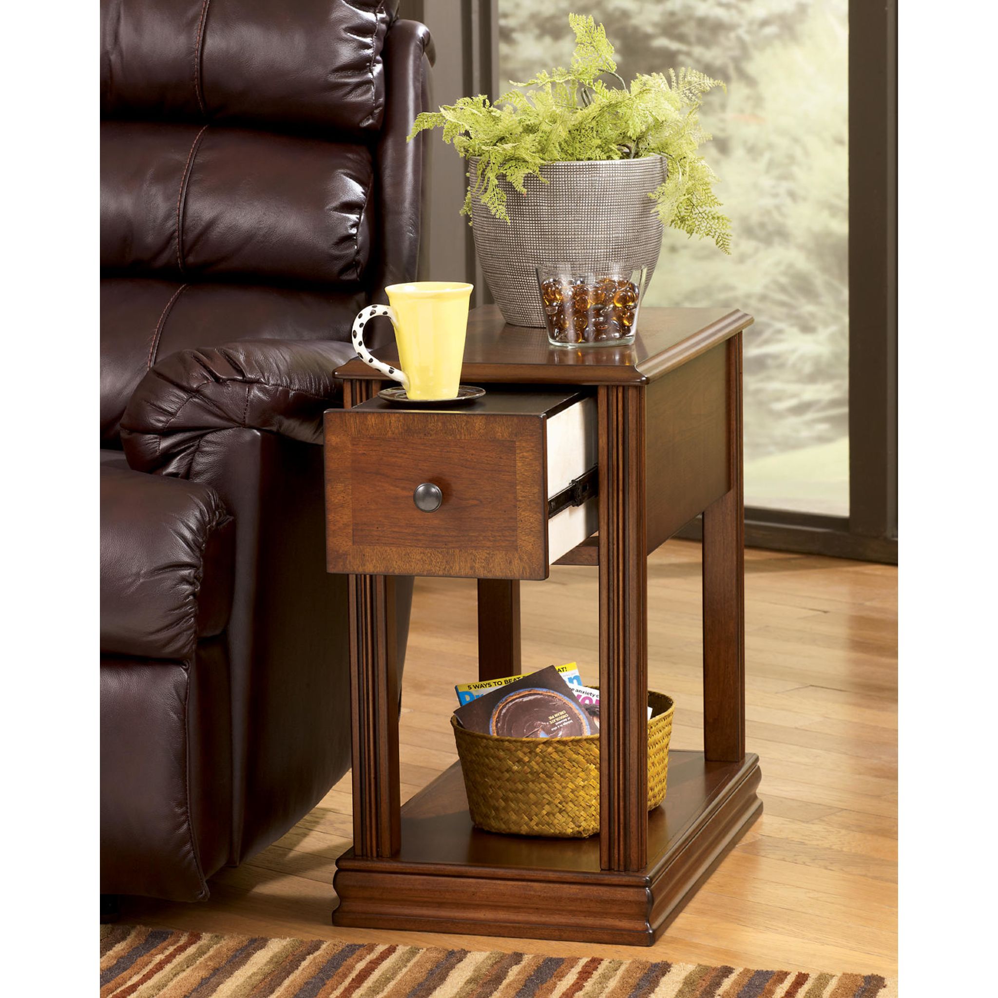 Breegin Brown End Table - Small Side Table for Living Room, Bedroom, or Office - Perfect for Holding Lamps, Books, and Decor