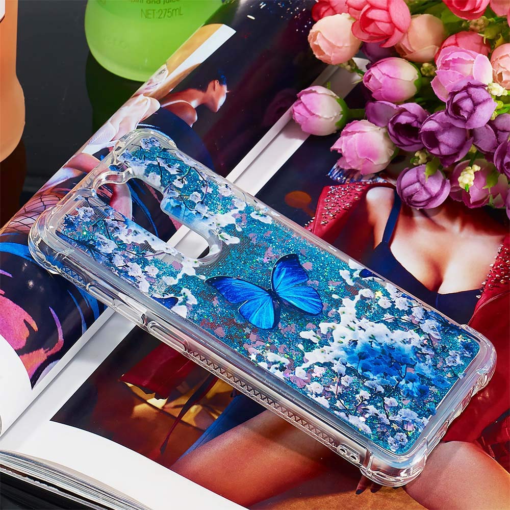 Xiaomi Redmi Note 8 Pro Case - Shockproof Blue Butterfly Design Phone Cover | Perfect for Everyday Use, Travel & Outdoor Activities