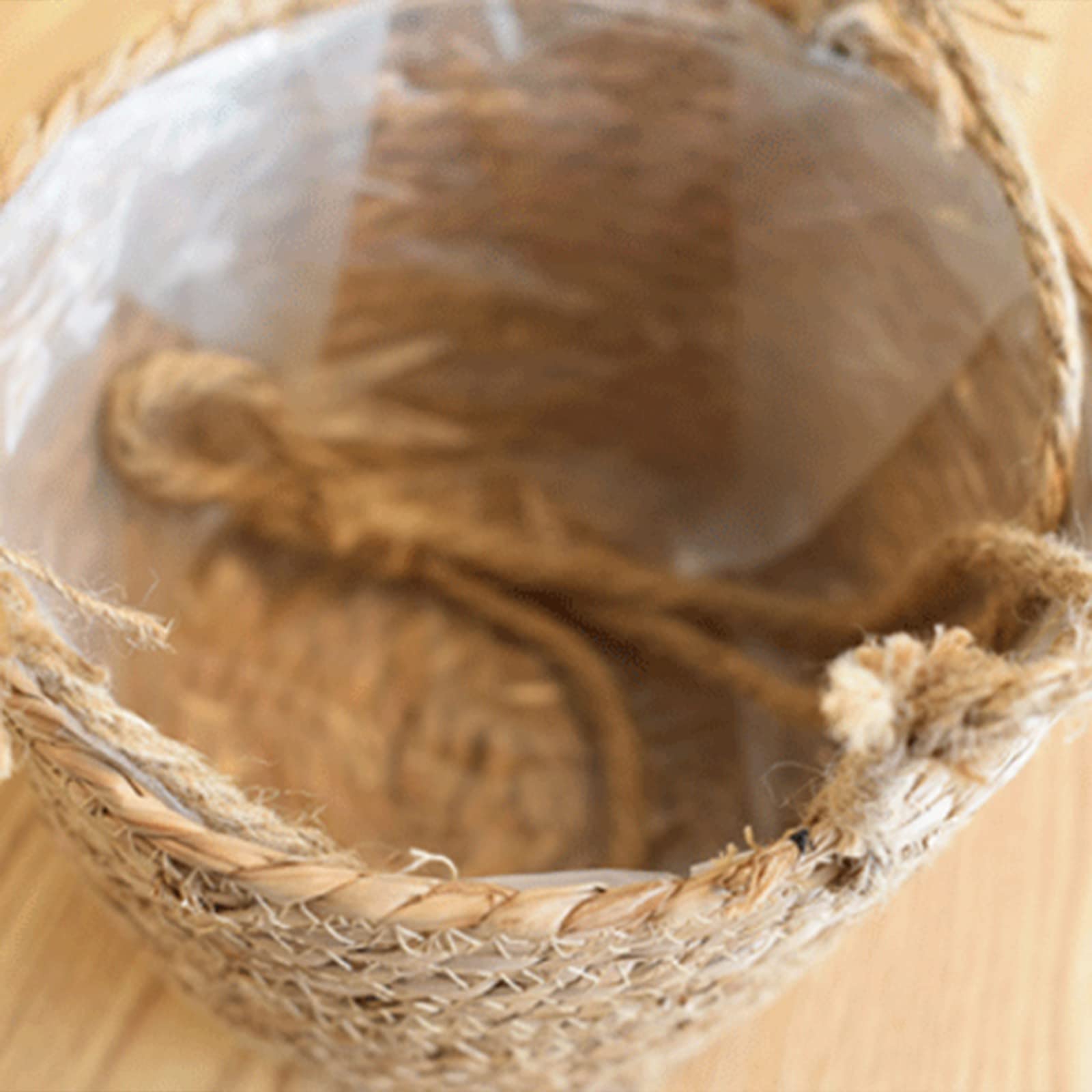 Marcol Macrame Seagrass Hanging Planter Basket - Natural Woven Flower Pot Holder for Indoor Plants, Home & Garden Decor - Perfect for Balcony, Living Room, and Boho Style Interior Design