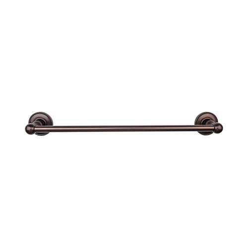 Top Knobs ED10ORBA 30 Inch Single Towel Bar - Edwardian Collection with Beaded Backplate, Oil Rubbed Bronze Finish - Perfect for Bathroom, Spa, and Luxury Home Decor