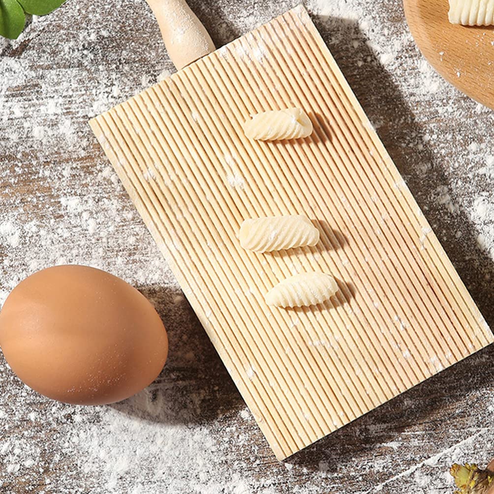 1pc Noodle Rubbing Board - Wooden Gnocchi Pasta Maker Tool for Homemade Italian Pasta & Dumplings | Perfect for Kitchen, Cooking Enthusiasts & Italian Cuisine Lovers