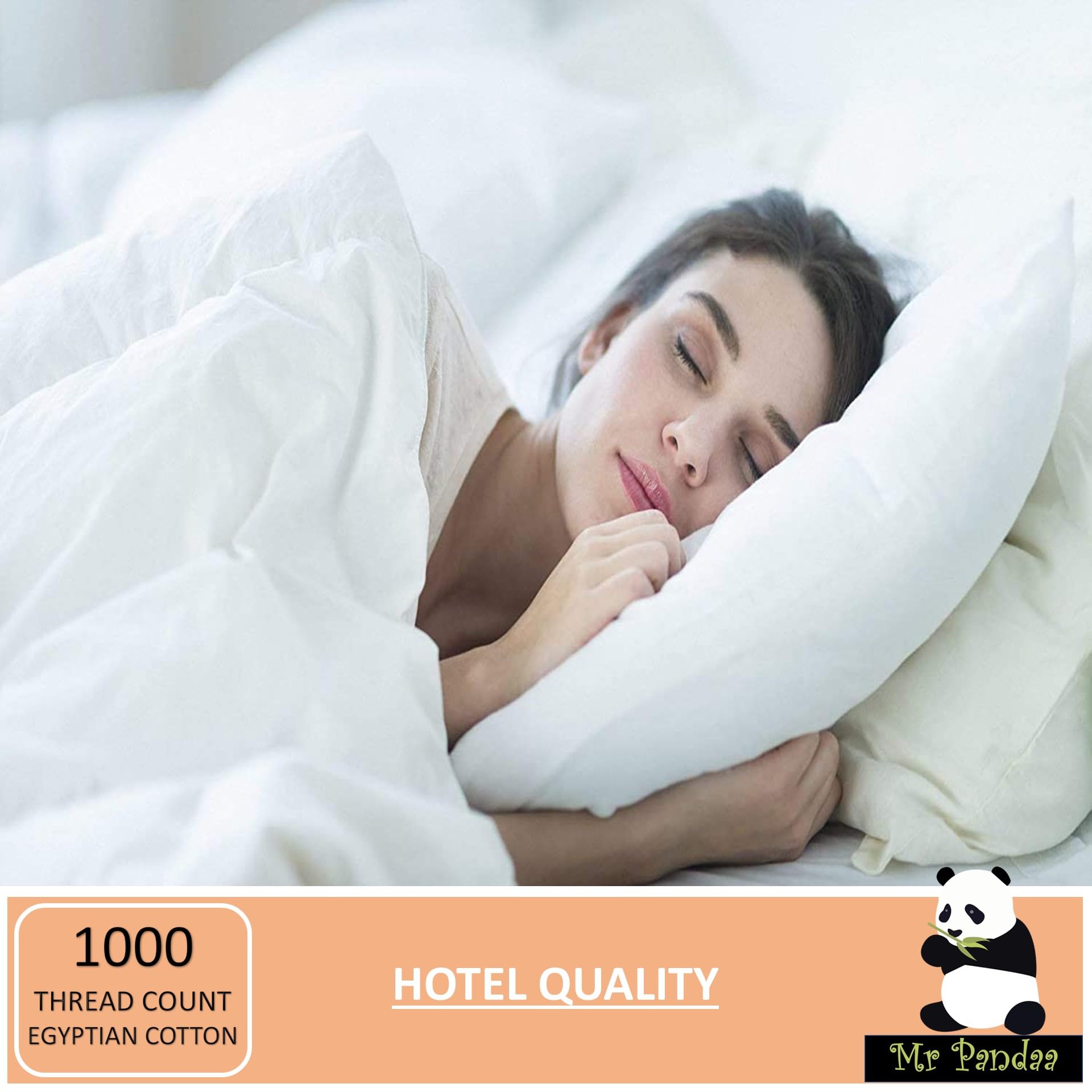 Premium Twin Size Sheet Set - 1000 Thread Count 100% Egyptian Cotton, 15