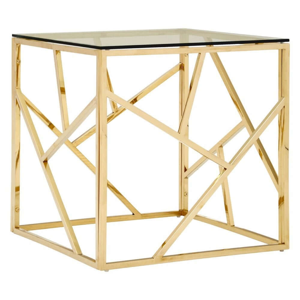 Premium 3-Piece Coffee Set with Tempered Glass & Gold Frame - Perfect for Home, Office, and Restaurant Use