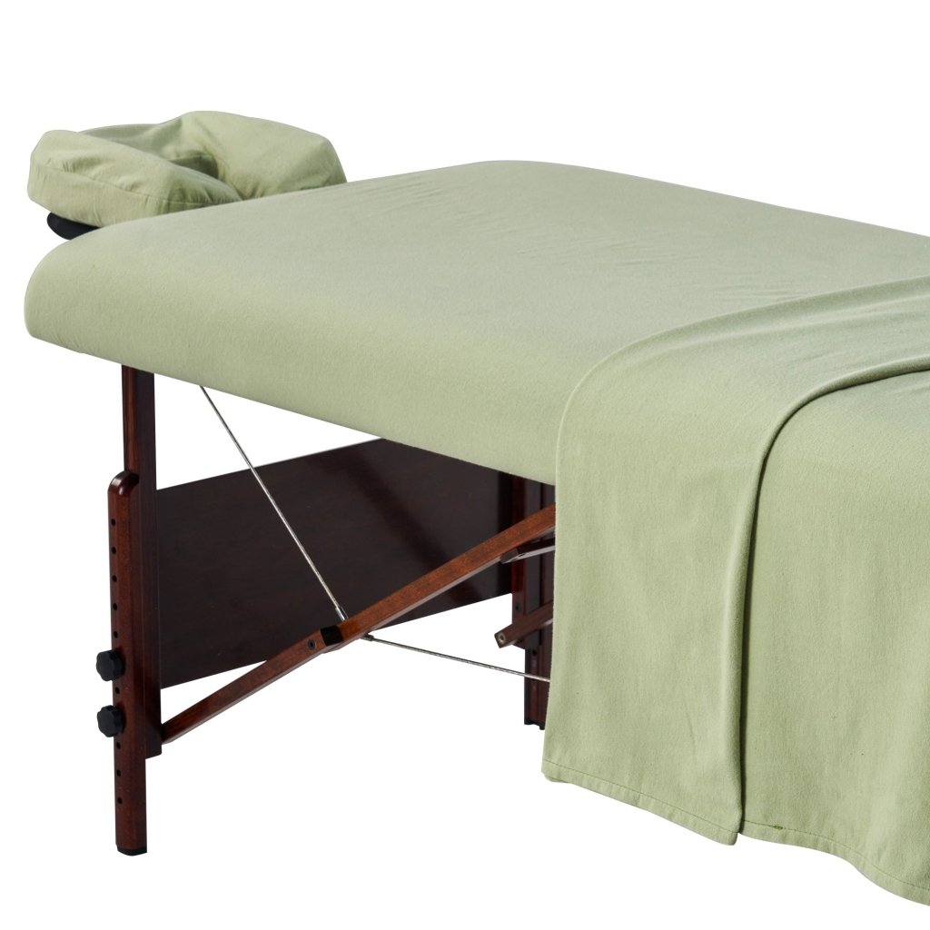 Premium 3-Piece Massage Table Sheet Set - Soft Cotton Flannel Covers for Spa, Salon & Home Use - Includes Table Cover, Face Cushion Cover & Fitted Sheet - Ideal for Professional Massage Therapy & Relaxation