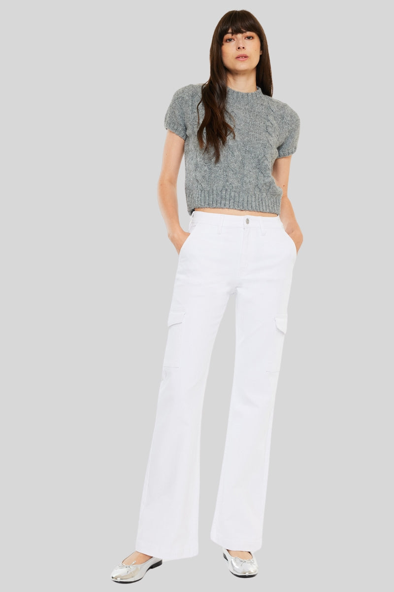 Marilyn High Rise Wide Flare Jeans for Women - Vintage 70s Retro Denim Pants with Stretch Comfort - Perfect for Casual Outfits, Date Nights & Boho Style