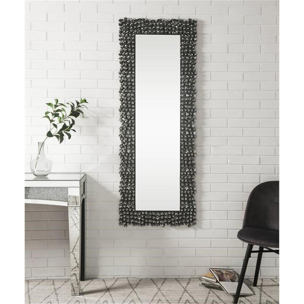 Acme Kachina Wooden Framed Wall Mirror with Faux Gemstone Trim - Southwest Style Home Decor for Living Room, Bedroom & Entryway