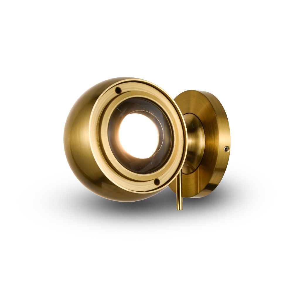 VONN Orbit VMWA004201A008AB LED Adjustable Wall Sconce Light Fixture - Antique Brass Finish - Perfect for Bedroom, Hallway & Outdoor Porch Lighting
