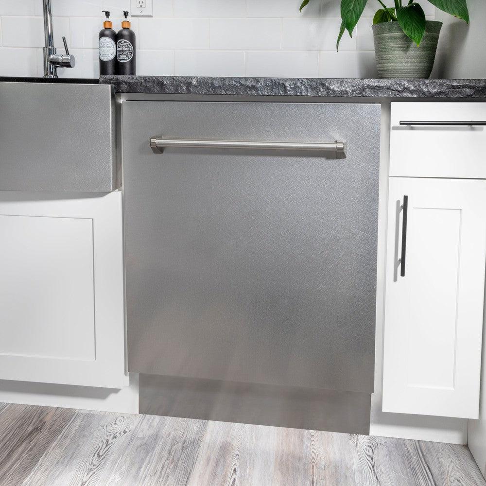 ZLINE 48-Inch Professional Kitchen Package - Stainless Steel Dual Fuel Range, Ducted Range Hood & Tall Tub Dishwasher Set for Modern Home Cooking & Entertaining